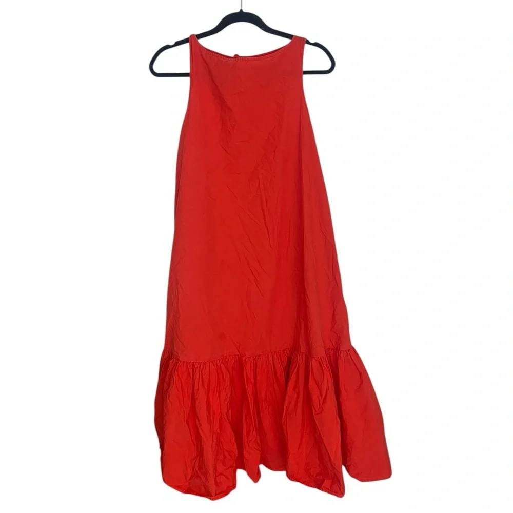 Christopher John Rogers x Target Red Ruffle Hem Swing Dress – Size Small - Picture 2 of 4